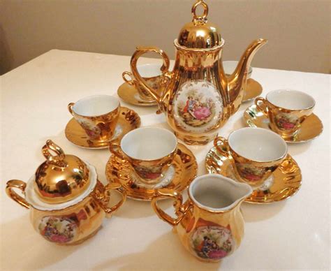 Vintage Tea Set Gold for sale in UK | 92 used Vintage Tea Set Golds