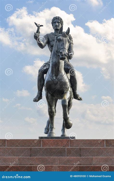 Alexander The Great On Horse Statue Stock Photo - Image: 48095930