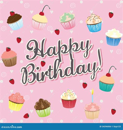 Happy Birthday! - Birthday Card Illustration Royalty Free Stock Image ...