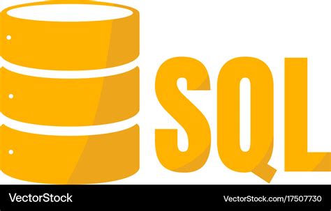 Sql database icon logo design ui or ux app Vector Image