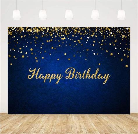 7x5ft Happy Birthday Backdrop for Men Royal Blue Backdrops for ...