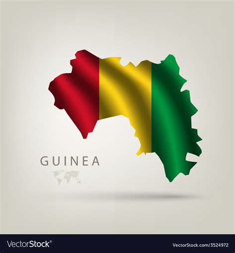 Flag guinea as the country Royalty Free Vector Image