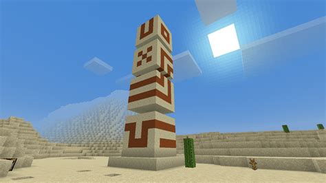 Desert totem/statue I made in our survival Bedrock realm, based on its ...