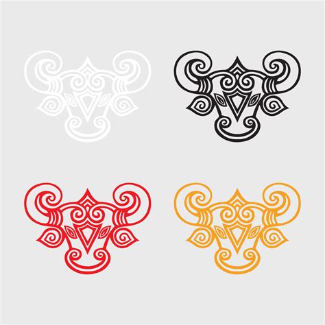 Illustration of the bull's head logo, Bantengan nuswantara. 10635189 ...