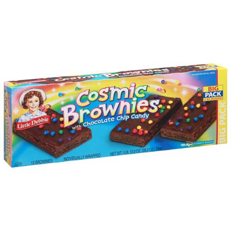 Little Debbie Cosmic Brownies With Chocolate Chip Candy - Big Pack ...