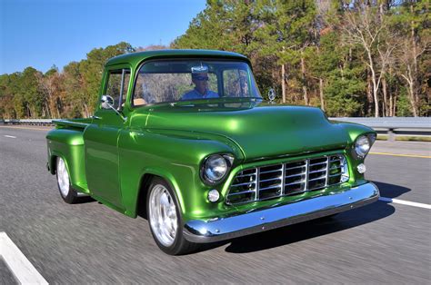 1955, Chevrolet, Chevy, 3100, Pickup, Stepside, Street, Rod, Hot, Usa ...