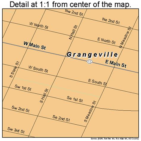 Grangeville Idaho Street Map 1632950