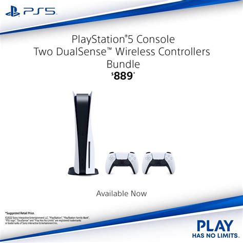 Playstation PS5 2 Dualsense Controller Console Bundle Disk Edition ...