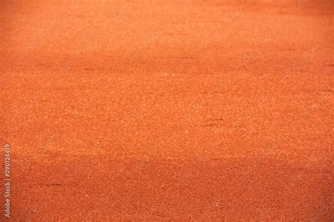 Red clay court tennis background texture. Tennis court close-up of ...