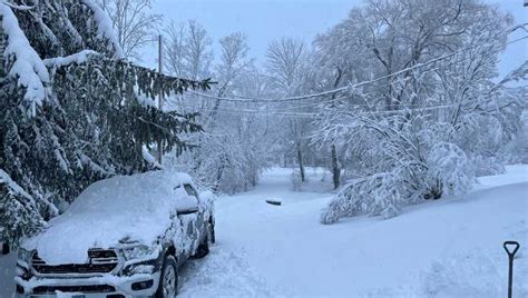 Nor'easter snowfall totals in Maine towns