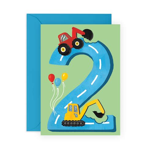 Fifth Birthday Card For Boys Happy 5th Birthday Age Five Year Old Tractors Greeting Card Fun ...