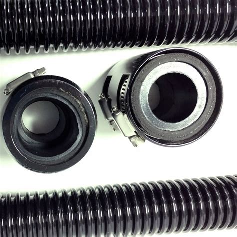 48" Black Stainless Flexible Radiator Hose Kit w/ Black End Caps ...