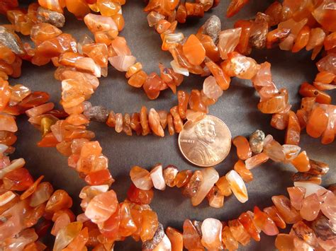 5-8mm Natural Carnelian Chip Beads, Red Carnelian Nugget Bead, 32 Inch ...