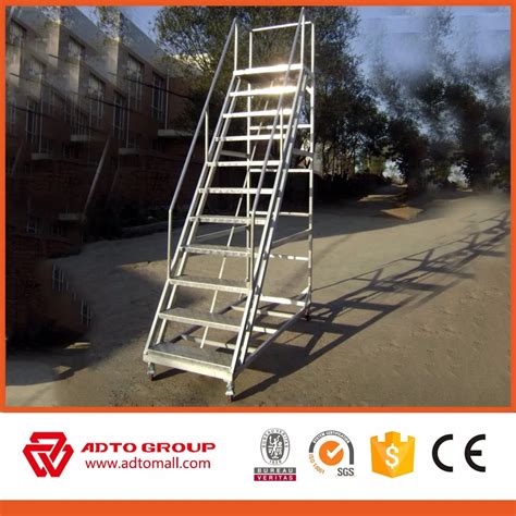 Manufacture Aluminum Movable Platform Ladder,Aluminum Folding Stair ...