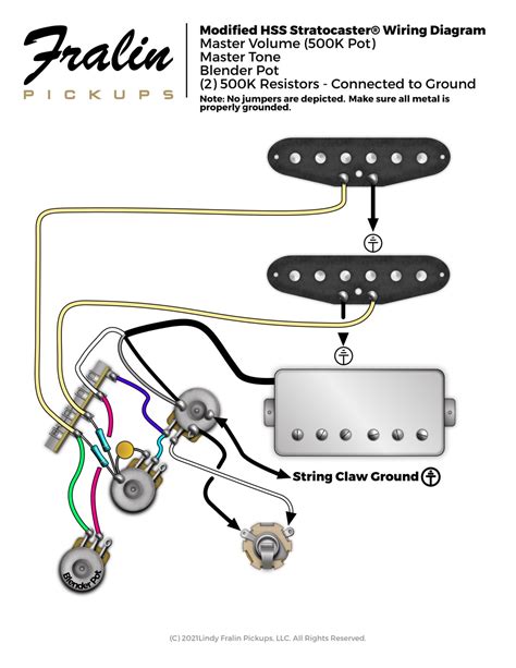 Modified HSS Stratocaster Wiring Diagram - Fralin Pickups