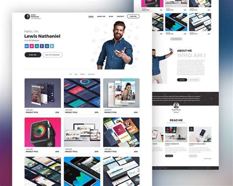 Graphic Designer Portfolio Website Template PSD – Download PSD