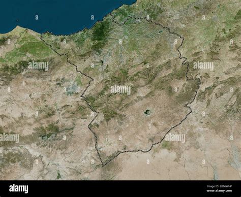 Tlemcen, province of Algeria. High resolution satellite map Stock Photo ...