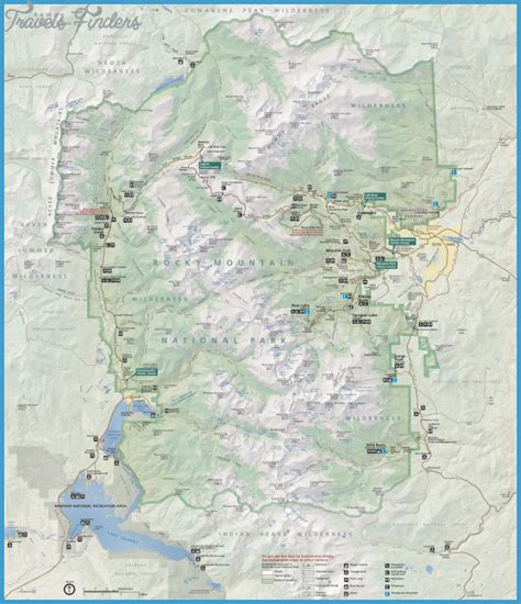 Estes Park Hiking Trail Map - TravelsFinders.Com