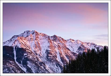 Twilight Peak earns its name with a fiery sunset on a very cold winter ...