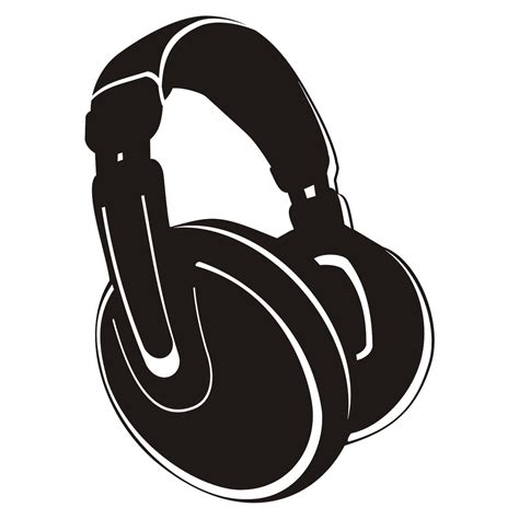 Vector for free use: Black headphones vector