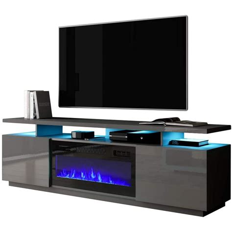 Eva-KBL Electric Fireplace Modern 71" TV Stand - Walmart.com - Walmart.com