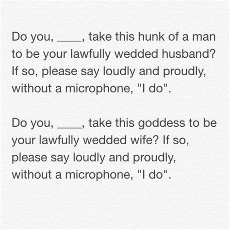 Pin by Belinda Lindsay on Wedding | Funny wedding vows, Best wedding ...