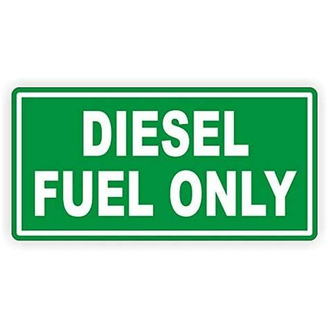 Diesel Fuel Only Vinyl Decal | Sticker | Label Fuel Gas Door Label ...