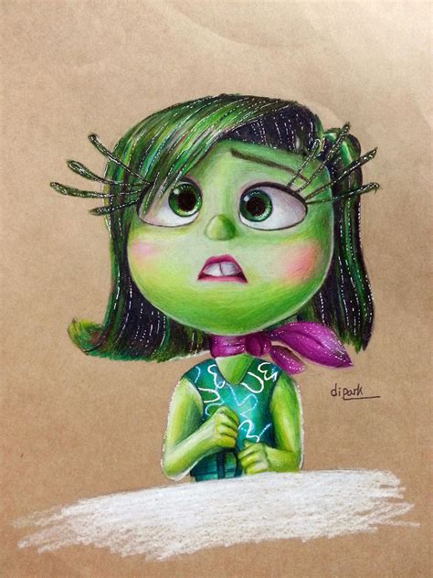 inside out fan art - disgust with color pencil by KR-Dipark on DeviantArt