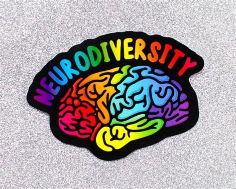 Neurodiversity Rainbow Brain Vinyl Sticker - Autistic Spectrum ...