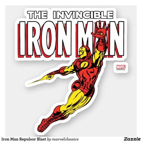 Iron Man Repulsor Blast Sticker | Zazzle | Repulsor, Iron man comic ...