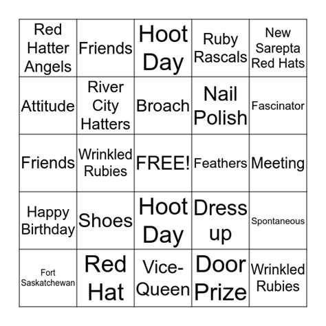 RED HAT BINGO Card