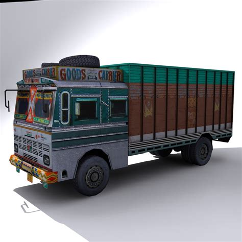 Local Indian Truck 3d Model