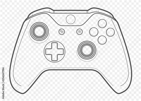 vector outline for playing video games console controller illustration ...