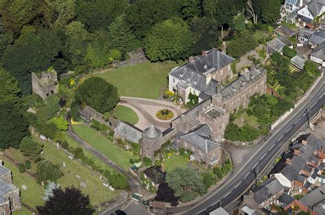 Tiverton Castle in Devon UK - aerial image | Aerial images, Devon uk ...