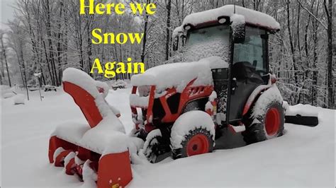 Kubota Struggles with Heavy Wet Snow. Kubota Lx2963 Snowblower - YouTube