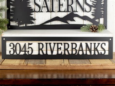 Custom Family Name Sign - House Address Sign - Metal Laser Cut Sign