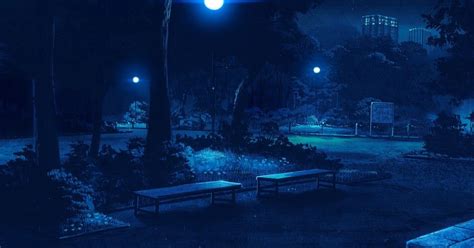 Park at night background anime landscape | Scenery background, Night ...