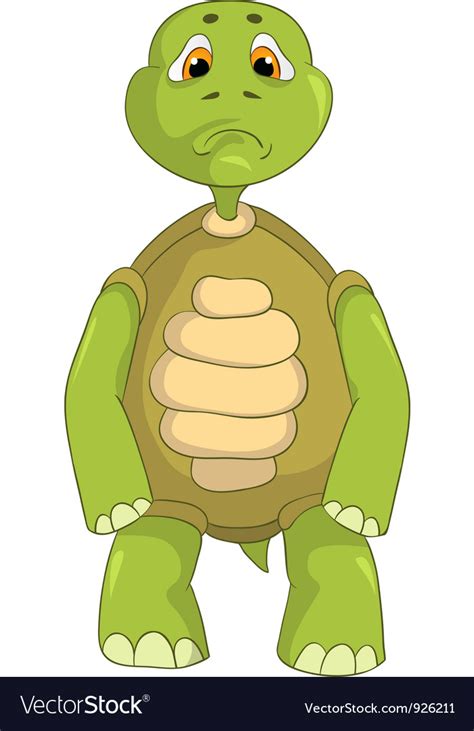 Sad turtle Royalty Free Vector Image - VectorStock