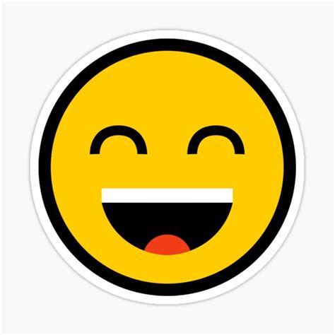 "Open Mouth Smile Emoji" Sticker for Sale by Feelklin | Redbubble