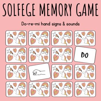 Solfege Memory Card Game | Do-re-mi hand signs by Singing Stars | TPT