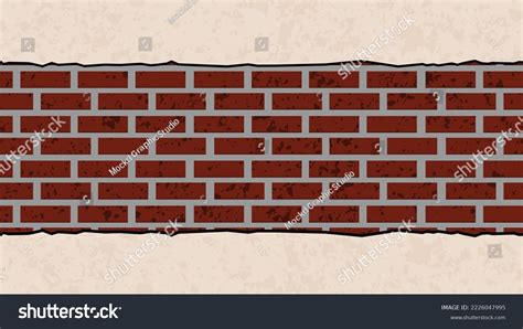 Broken Brick Wall Background Best Vintage Stock Vector (Royalty Free ...