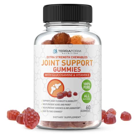 Extra Strength Joint Support Gummies with Glucosamine & Vitamin E - 60 ...