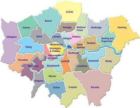 Boroughs of London. | Geografía, Lugares