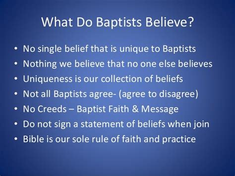 04 April 27, 2014, Baptist Beliefs