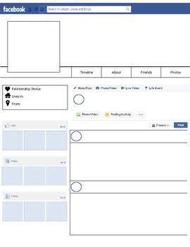 Facebook Profile Template | Facebook profile template, Facebook ...