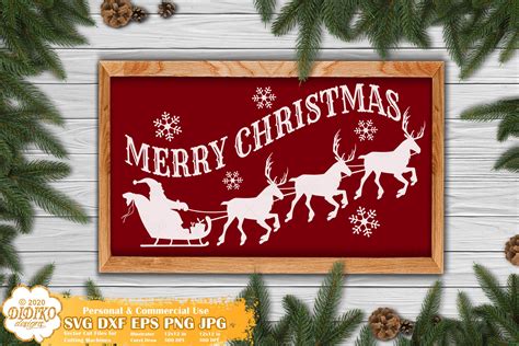 Merry Christmas SVG #2, Santa Svg, Christmas sign svg - DIDIKO designs