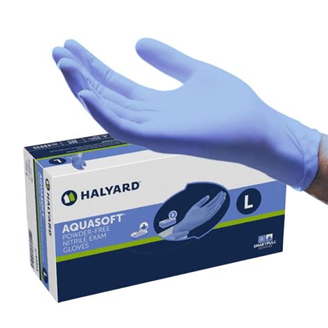 Halyard AQUASOFT Nitrile Exam Gloves - Box/300 - AdvanTech Sterilizers