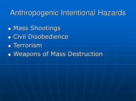 PPT - Hazard and Disaster Classification PowerPoint Presentation, free ...