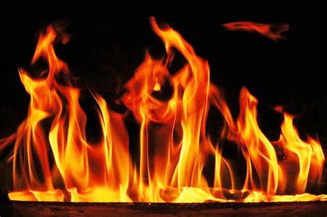 Flames In Fireplace Free Stock Photo - Public Domain Pictures