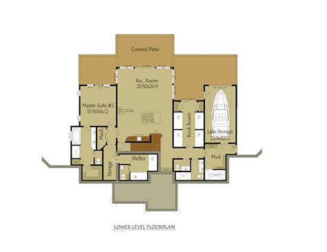 3 Story Rustic Open Living Lake House Plan | Max Fulbright Designs